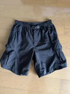 GU ナイロンカーゴハーフパンツ　ブラック