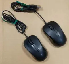 【動作確認済】中古 エレコム 有線マウス M-K5URBK/RS　2個セット