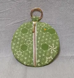 ハンドメイド＊まんまるminiポーチ 麻の葉　千鳥　うさぎ