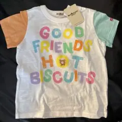 【タグ付き】HOT BISCUITS ロゴTシャツ　100cm ミキハウス