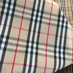 タータンチェック ベージュ中格子　綿　1m ハギレ