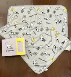 Peanuts スヌーピー 冷感ブランケット グレー　めちゃ冷えブランケット
