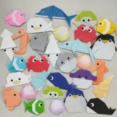 折り紙　夏の壁面飾り【海の生き物】さかなつりゲームにも☆
