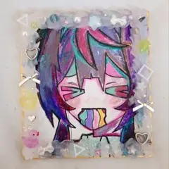 オリジナル手描きイラスト　ホイップデコ色紙