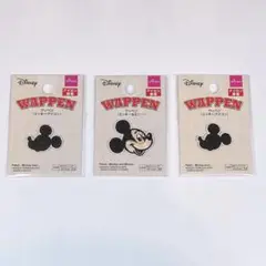 ディズニー ミッキー ワッペン 3個セット