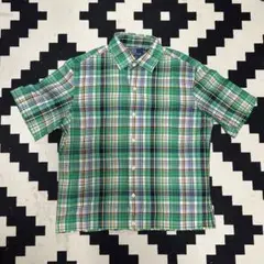 90sラルフローレン　半袖シャツ　Boxシャツ チェックシャツ