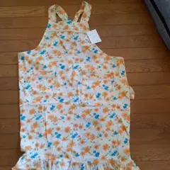 花柄エプロン（オレンジ・青）