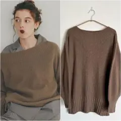 美品 mystic ラクーンニット ブラウン 2019AW