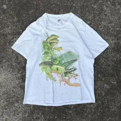 90s anvil 爬虫類イラスト Tシャツ