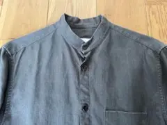 S.E.H KELLY リネンバンドカラーシャツ グレー
