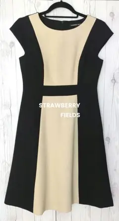 Strawberryfields　ノースリーブAラインワンピース 黒とベージュ