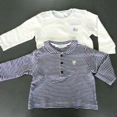 familiar ストライプ 長袖Tシャツ 2枚セット