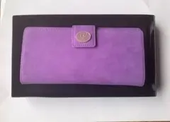 【未使用】高級牛皮　長財布　ラベンダー　富良野　北海道　マッシー