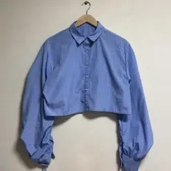 RETRO GIRL レトロガール シャーリングショートSH ストライプシャツ