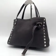 【極美品✨】倉敷帆布 タケヤリ アイコン トートバッグ グレー スタッズ