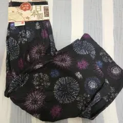 新品　日本製 和柄 ステテコ LLサイズ　綿100%高島ちぢみ　膝下丈　花火