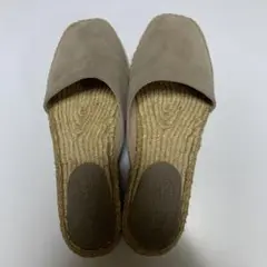 ベージュ スエード ミュール