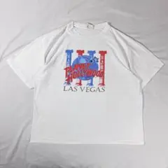 usa製90s プラネットハリウッド ラスベガス 半袖tシャツ 白 XXL