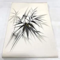 A2113 ●高級 正絹 落款 作家物 塩瀬 手描き 名古屋仕立て 名古屋帯