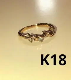 K18★ピンキー★ダイヤモンドリング★1号