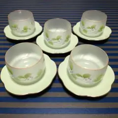 前畑陶器 庫山窯 冷茶グラス 冷茶碗揃 5客セット