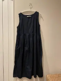 美品　le Glazik ネイビー ノースリーブワンピース　サイズ36 シンプル