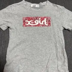 キッズ　x-girl 120cm エックスガール　バンダナ柄 Tシャツ グレー