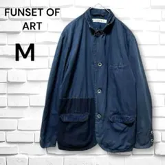 Funset of art インディゴチェックハートシャツ 半袖 Funset of art インディゴチェックハートシャツ 半袖