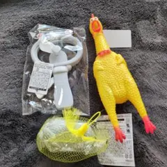 【匿名配送】ガーガーチキン＆ハンディファン＆自由気ままなのび〜る猫
