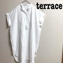 terraceテラス　ノースリーブロングシャツブラウス　新品タグ付き　ビジカジュ