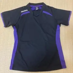 DESCENTE Vネックウェア M 黒/紫