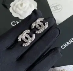 A718 CHANEL ヴィンテージ チャーム ピアス ココマーク