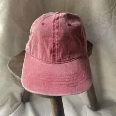 無地　ワインレッド　くすみ　キャップ　ヴィンテージ　アメカジ　古着