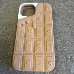 かわいい　韓国　チョコレート　iPhone15 ケース　ソフトケース　立体