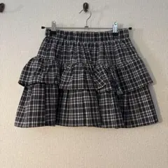 【8/29まで出品】チェック柄フリルミニスカート