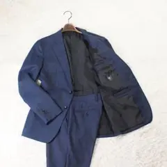 美品 ニュージーランドミックスウール《SUIT SELECT》スーツ(A6)紺