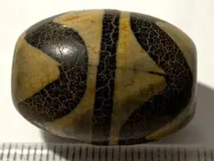 【天珠】146　西藏風化虎牙虎紋天珠