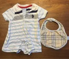 U.S. POLO ASSN. ロンパース 3/6M & バーバリー スタイ