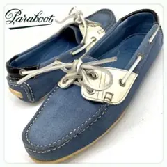 ★Paraboot パラブーツ★22.5cm デッキシューズ モカシン ブルー