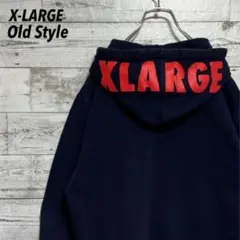 《大人気》X-LARGE☆フードビッグロゴ☆フルジップパーカー☆エクストララージ