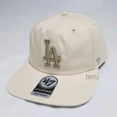 47 Brand LA ドジャース CAPTAIN キャップ 帽子 ベージュ 白