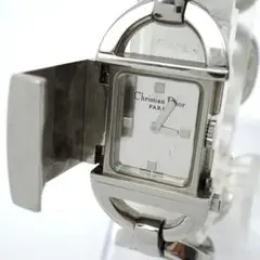 Dior パンディオラ 腕時計 D78-100 クォーツ 黒文字盤　電池交換済❗️ Dior パンディオラ 腕時計 D78-100 クォーツ 黒文字盤 電池交換