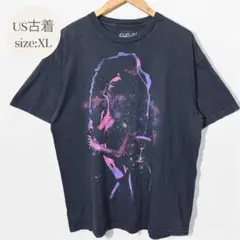 US 古着 グラフィック プリントTシャツ ブラック XLサイズ