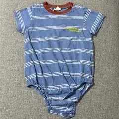 MYLITTLE WONDER 青と白ストライプロンパース