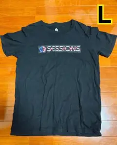 SESSIONS セッションズ 半袖Tシャツ ブラック色　Lサイズ