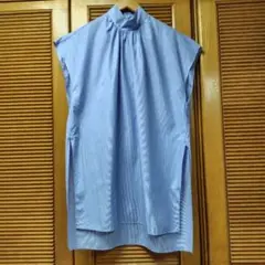 マカフィー MACPHEE コットンブロード スタンドカラーチュニックブラウス