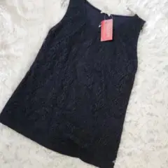 ESEEME エシーム ノースリーブ レース ネイビー M サイズ 紺色