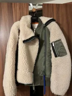 sacai ボアジャケット フード付き ネイビー　サイズ1 楽天市場】sacai ma－1（コート・ジャケット｜レディース