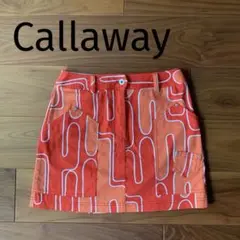☆美品☆ キャロウェイ　ミニスカート　オレンジ　サボテン総柄　M