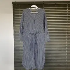 バンヤードストーム　ストライプ　シャツワンピース